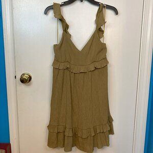 Zara Green Sleeveless Summer Dress